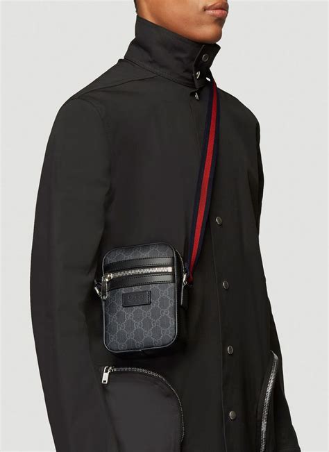 black gucci bag men|gucci satchel men's.